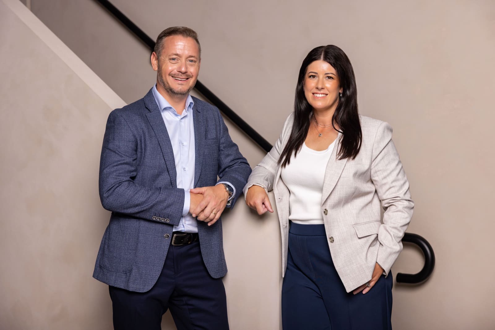 Jacki Penbrook, Partner, with Chris Henman at QC Accountants